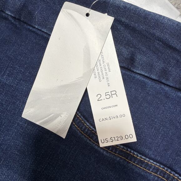 Chicos Celestial Cuff Embroidered Embellished Pull On Ankle Jeggings Sz 14R NWT - Picture 6 of 14